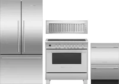 4 Piece Package Includes Refrigerator, Range, Hood And Dishwasher
